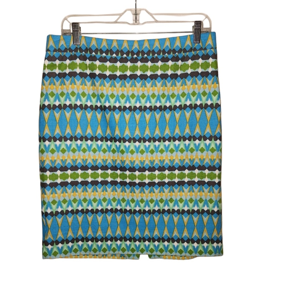 J. Crew Multicolored Pencil Skirt size 8